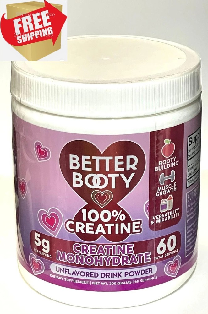 100% Creatine BETTER BODY Unflavored Drink Powder – 60 servings x 5g