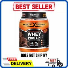 Body Fortress 100% Premium Whey Protein Powder Chocolate Immune Support 1.74 lbs