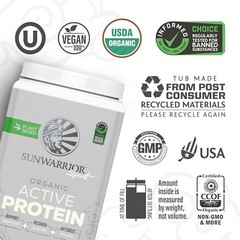 Sunwarrior Vegan Protein Powder USDA Organic Protein Powder Blend Plant-Based