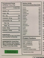 protein whey supplement Natural flavor all natural organic grass fed 30 servings