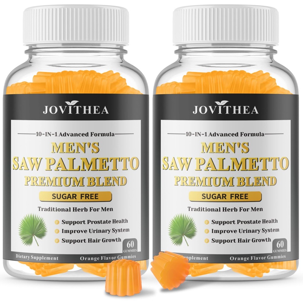 2 Pack Saw Palmetto for Men Gummies, Extra Strength DHT 60 Count (Pack of 2)