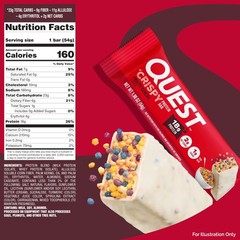 Quest Nutrition Crispy Protein Bar, Fruity Cereal 12 Count (Pack of 1)