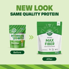 Manitoba Harvest Hemp Yeah Organic Max Fiber Protein Powder Unsweetened 32Oz