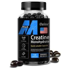 Creatine Monohydrate softgel capsules – 120 Capsules, 3,000mg per Serving