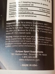 Eclipes Sports Supplements – Creatine Monohydrate – 400 grams – 80 Serv – 7/2025
