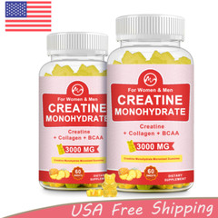 Creatine Monohydrate Gummies 3000mg Strength Energy Muscle Health Women Men