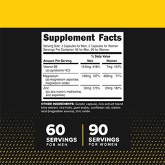 PrimaForce ZMA Dietary Supplement, 180 Capsules, Non-GMO & Gluten-Free