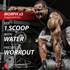 MORPH X5 Intense Pre Workout- Fully Loaded for Performance- Cherry Frost 20 Ser
