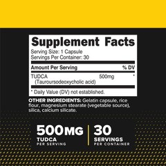 Primaforce TUDCA (Tauroursodeoxycholic Acid) 30 Servings, 500mg Per Serving