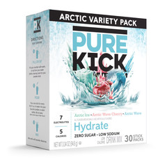 Pure Kick Arctic Variety Drink Mix Singles To Go 30 Pack Hydration Powder Sticks