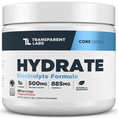 Transparent Labs Hydrate Naturally Sweetened Electrolytes Powder – Hydration