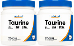 2 PACK – Nutricost Taurine Powder 500 Grams – 250 Servings, 2000mg Per Serving
