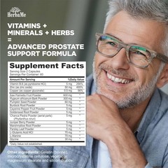 Prostate Support Supplement for Men with Saw Palmetto, Pygeum Bark, Pumpkin…