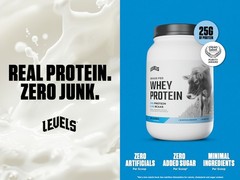 Levels Grass Fed Whey Protein Powder, No Artificials, 25G of Protein, Unflavo…