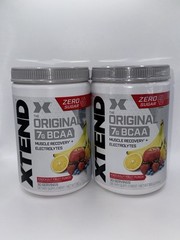 2 XTEND Original BCAA Powder Knockout Fruit Punch 30 servings Exp 07/27