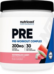 Nutricost Pre-Workout Complex Powder (Watermelon Candy) 30 Servings
