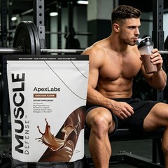 APEX LABS MUSCLE DEFENSE CHOCOLATE FLAVOR – 8.57 OZ – EXP 02/27 – NEW PACKING