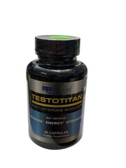 Testotitan Testosterone Booster Muscle Growth Energy Libido Capsules 60ct 08/27