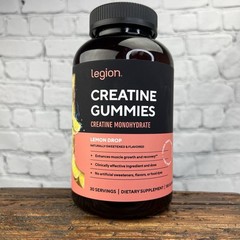 Legion Creatine Monohydrate Gummies Lemon Drop 5000mg 30 Day Supply