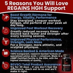 Regains HGH Supplement – Natural GH Booster for Men & Women | Energy & Recovery