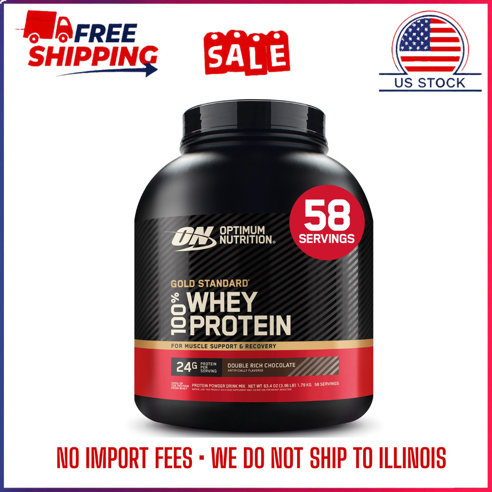 Optimum Nutrition Gold Standard 100% Whey Protein,Double Rich Chocolate,3.89 lb