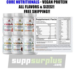 Core Nutritionals VEGAN Plant-Based Protein Blend – 29 Servings – ALL Flavors