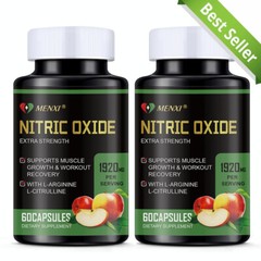 Nitric Oxide L-Arginine Pre Workout+Testosterone Booster,Multivitamin 2 Bottles