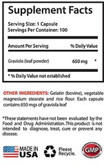 Soursop Fruit – Graviola 650 mg – High Fiber Content Boost Bowel Movements 2B