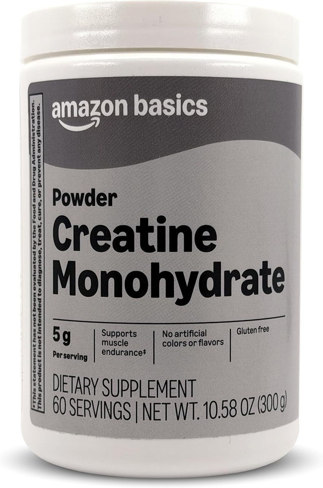 NEW Amazon Basics Creatine Monohydrate Powder, 10.58 oz, 60 Servings