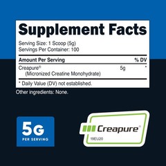 Pure Creatine Monohydrate 500g – High-Purity Muscle Growth Supplement, Energy Bo