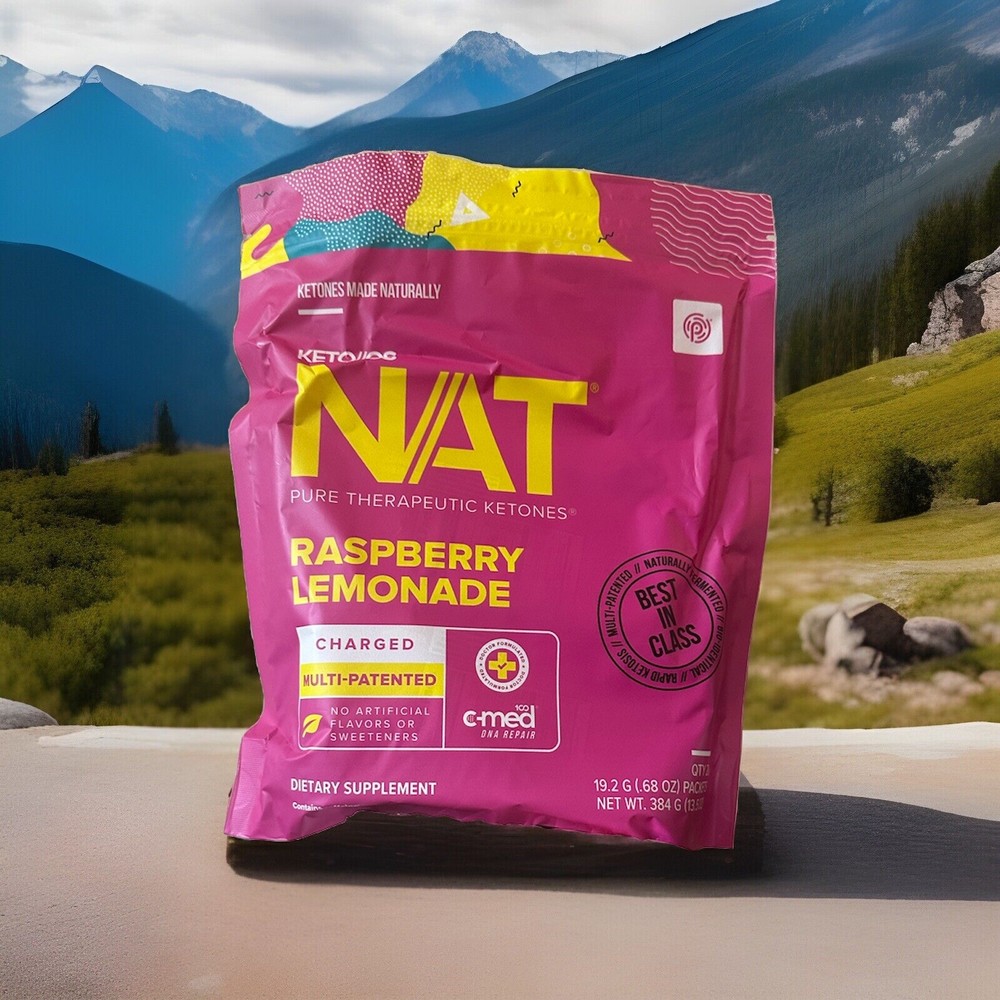 PRUVIT ketone drink Keto Nat RASPBERRY LEMONADE Charged 20 pack