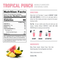 Isopure Low Carb Whey Protein Isolate, Tropical Punch, 16 Srvgs