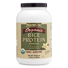 NutriBiotic Organic Rice Protein, Vanilla Protein Powder 3 Lb (1.36 Kg)