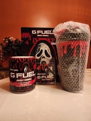 G Fuel Scream Ghost Face Stab Stimulant Collector’s Box Plastic Shaker Cup