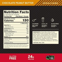 Optimum Nutrition Gold Standard 100% Whey Protein Powder, 2 Pound