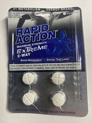Rapid Action Extreme 2 Way Energy Metabolism 3 packs 12 pills FREE SHIP USA