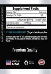 Pure IGF Deer Antler – Elk Velvet Antler 500mg (90 Capsules, 3 Bottles)
