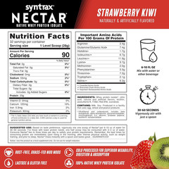 Whey Isolate Protein Powder Strawberry Kiwi 2 Lb Nectar