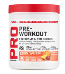 GNC pro pre-workout tropical fruit punch 11.96oz exp 12/2026