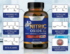 Nitric Oxide Booster Supplement w/L-Arginine 3000mg Premium Workout Muscle Pump