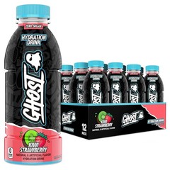 GHOST Hydration Drink, Kiwi Strawberry- RTD Sports Drink with Electrolytes,…