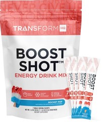 TransformHQ Boost Shot Powder Drink Stick Packets, Rocket 7 Ounce (Pack of 1)