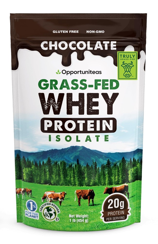 Opportuniteas Grass Fed Chocolate Whey Isolate Protein 1 Pound (Pack of 1)