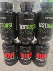 Sculpt Nation Bundle: 3 Test Boost Max + 3 Burn Evolved 60 Caps)