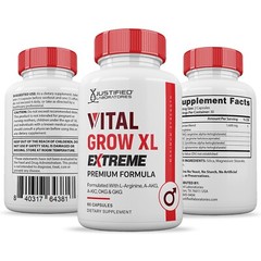 Vital Grow XL Extreme 1600MG For Men Premium Formula Supplement Pills 2 Pack