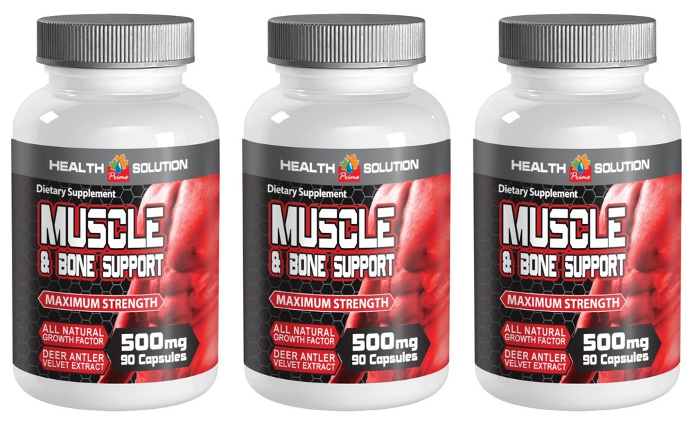 Muscle and Joint Healing and Recovery 500mg (3 Bottles, 270 Capsules)
