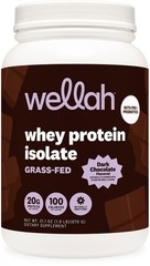 Wellah Grass-Fed Whey Protein Isolate Powder (Dark Chocolate) 30 Servings