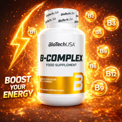 B-COMPLEX 60-240 capsules – 12 vitamins 4 minerals 3 herbs Gluten & Lactose-free