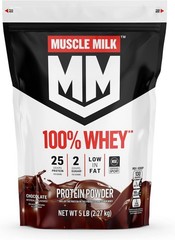 Muscle Milk 100% Whey Protein Powder, Chocolate, 5 Pound EXP 1/26 PK 2
