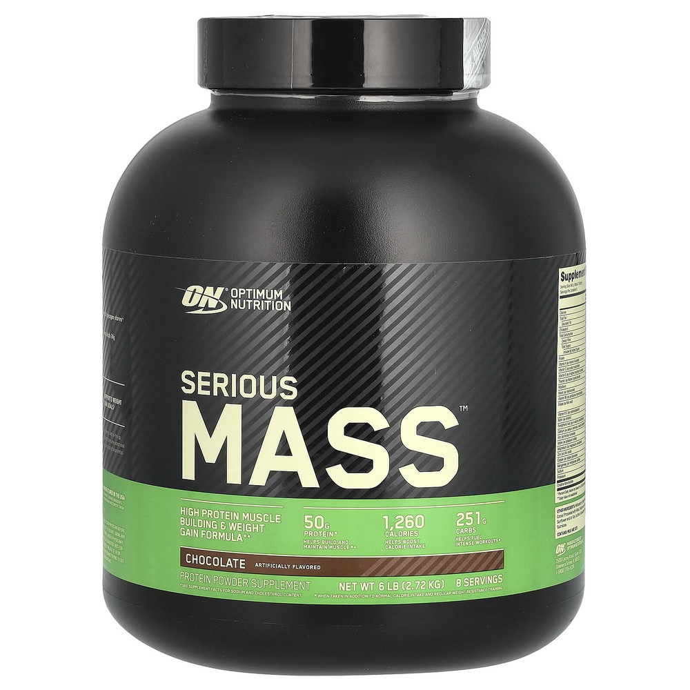 Optimum Nutrition, Serious Mass, High Protein Weight Gain Powder, Chocolate 6 lb